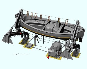 motor whaleboat davits